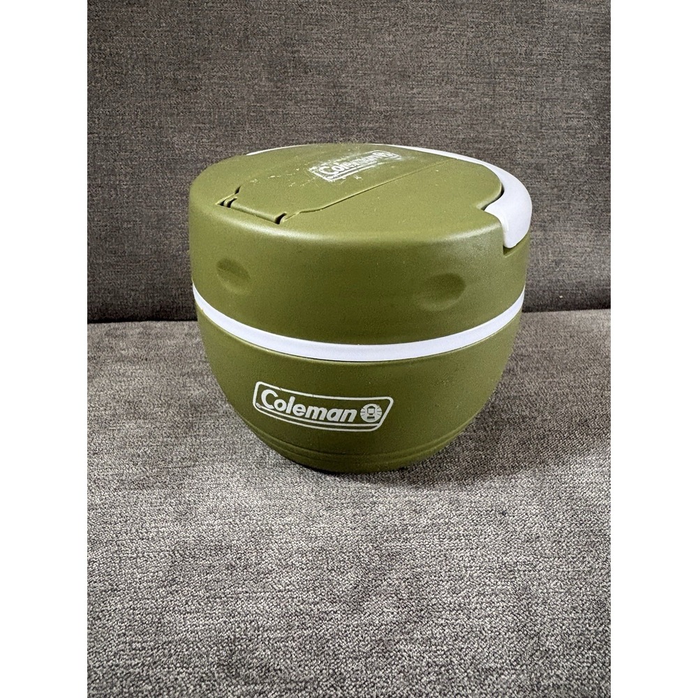 Coleman Green Insulated Plastic Lunch Box with Spoon Clean